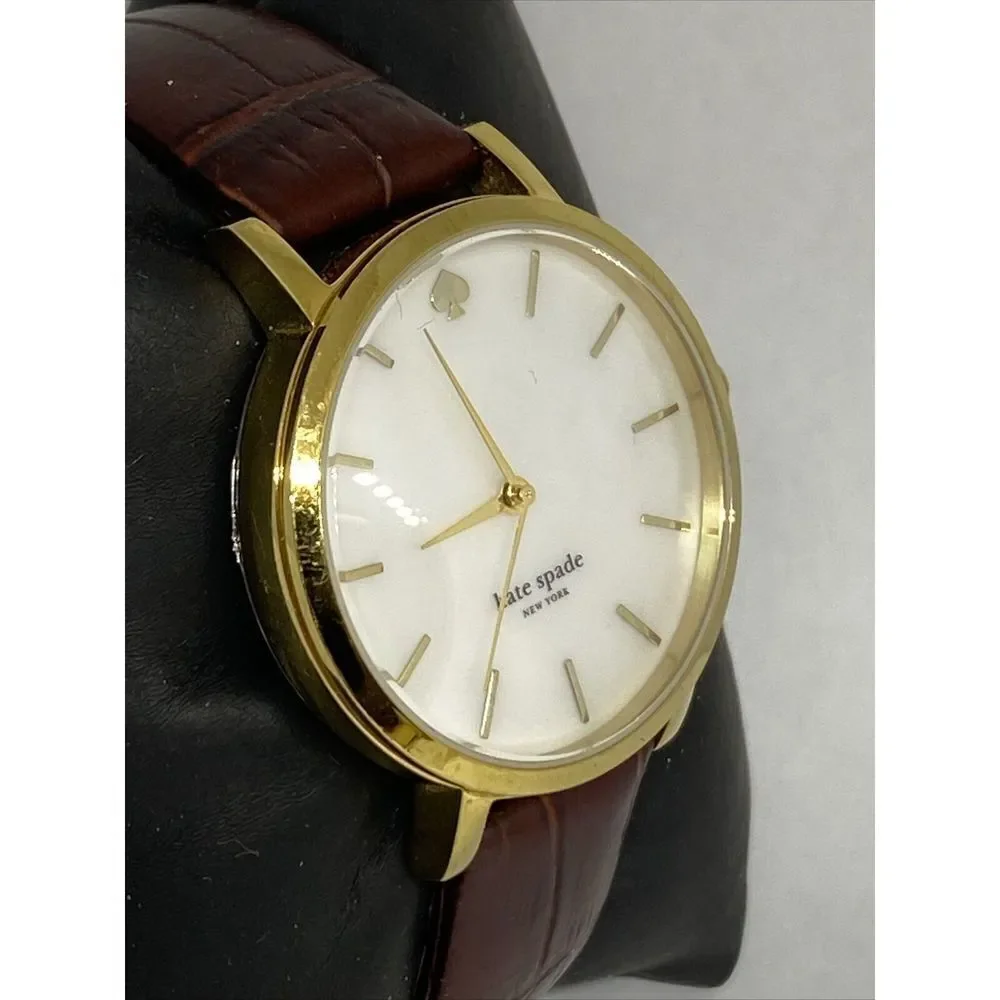 Kate Spade 0535 Women's Leather Analog Mother of Pearl Dial Quartz Watch XX912